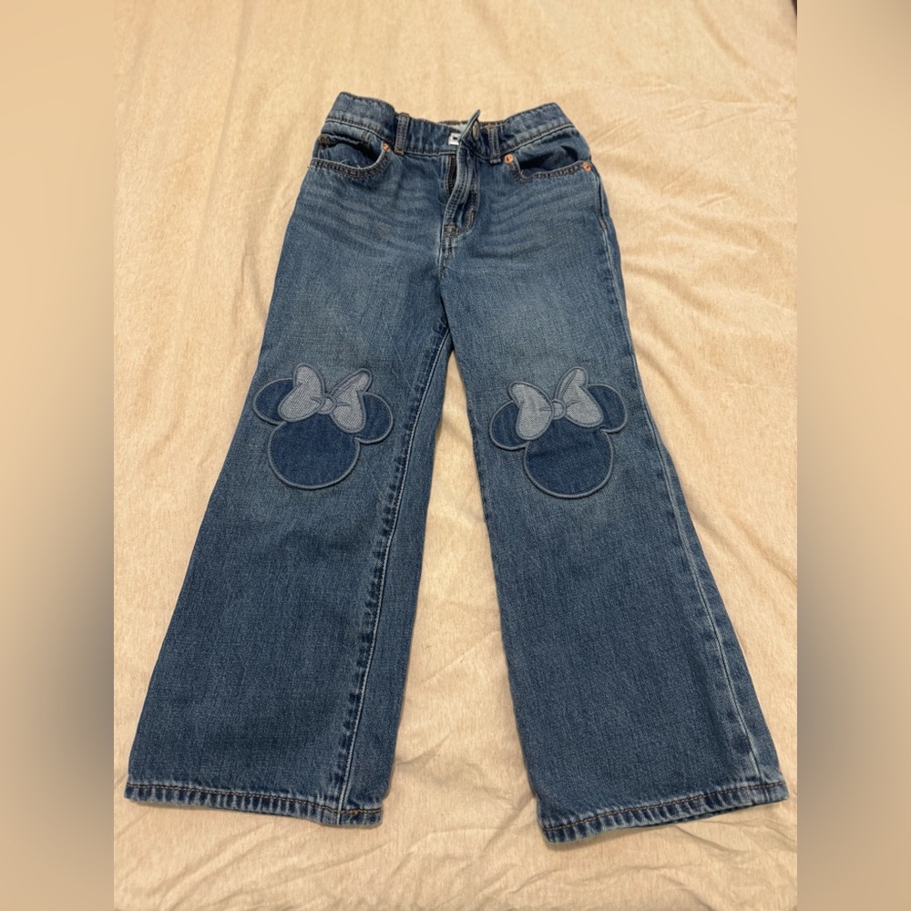 GAP Kids Blue Jeans with Mickey Mouse Design